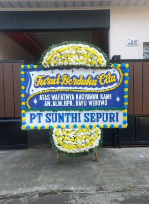 Papan Bunga Duka di Pandaan